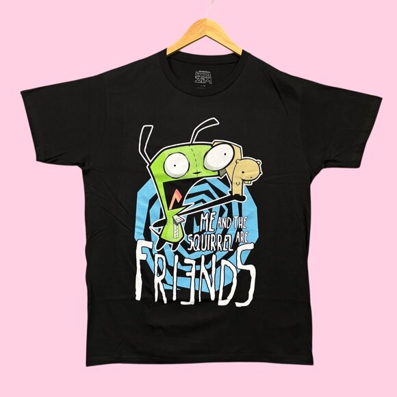 Nickelodeon Invader Zim Gir Me and The Squirrel are Friends Tee L - Picture 1 of 4